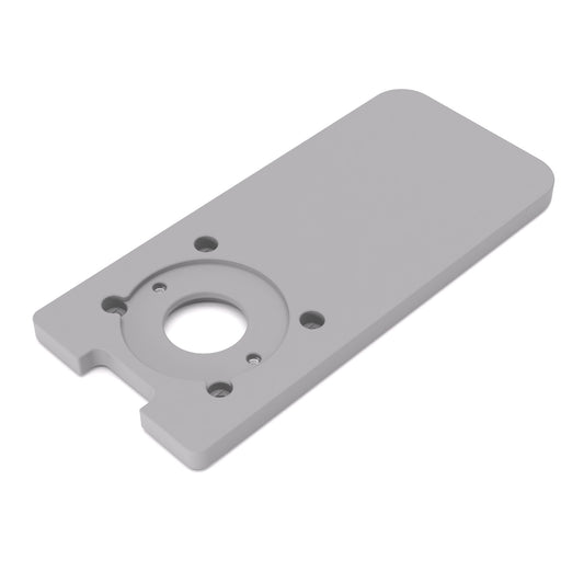 Grundplatte/Adapterplatte XL-Version für Kopierhülsen passend für Metabo FMV 18 LTX BL 8 | Vergrößerte Gleitplatte passend für Metabo Kantenfräsen