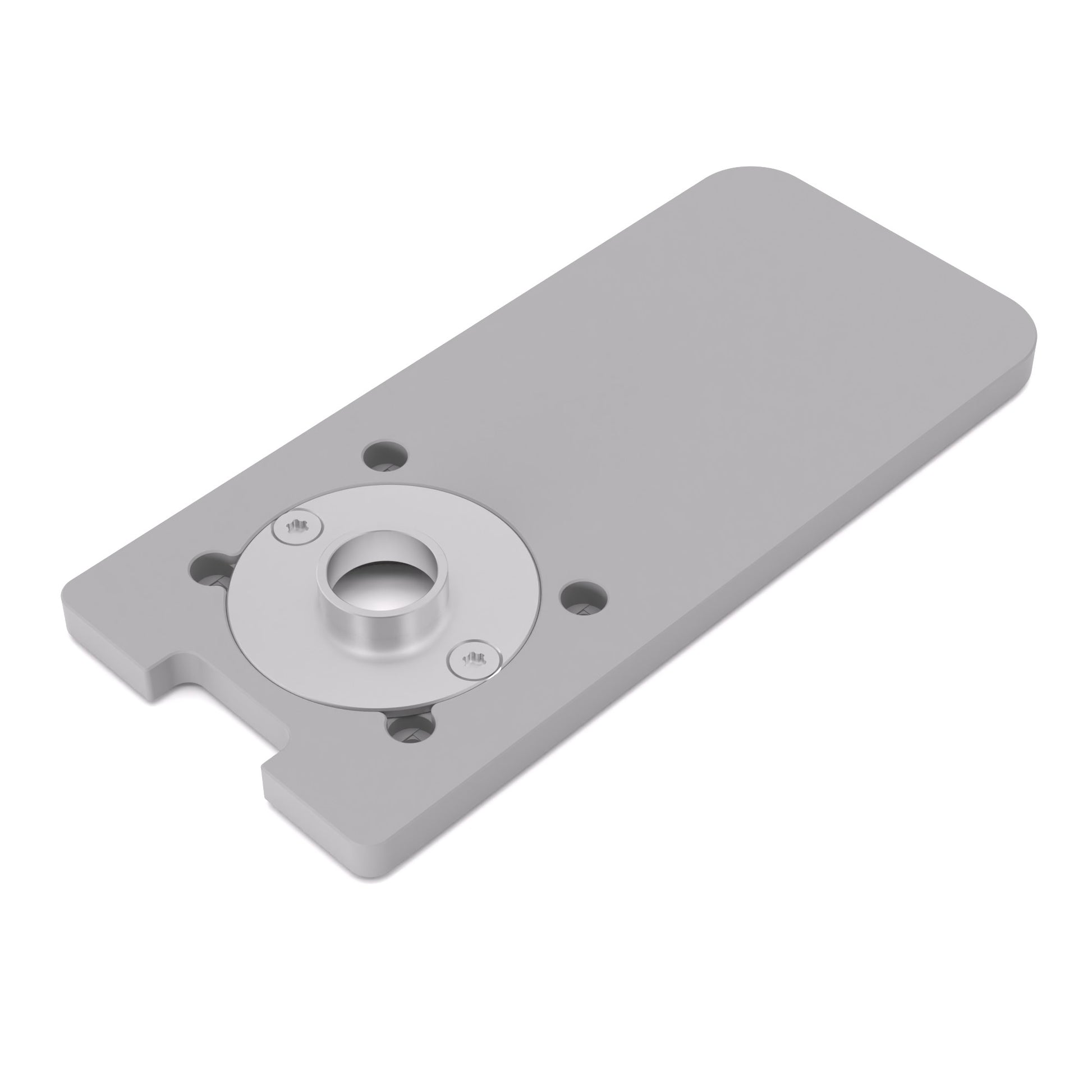 Grundplatte/Adapterplatte XL-Version für Kopierhülsen passend für Metabo FMV 18 LTX BL 8 | Vergrößerte Gleitplatte passend für Metabo Kantenfräsen