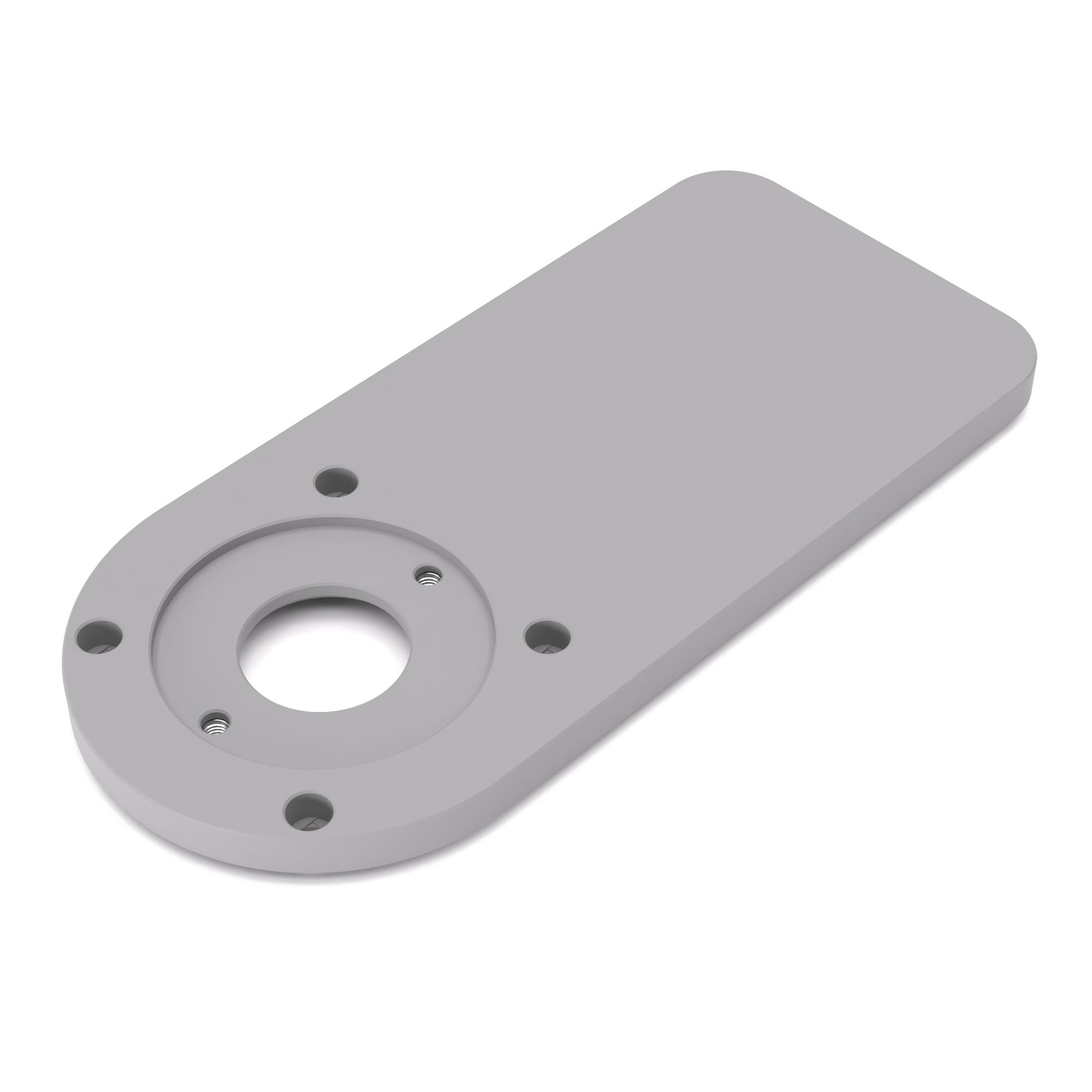 Grundplatte/Adapterplatte XL-Version für Kopierhülsen passend für Ryobi RTR18 | Vergrößerte Gleitplatte passend für Ryobi Kantenfräsen
