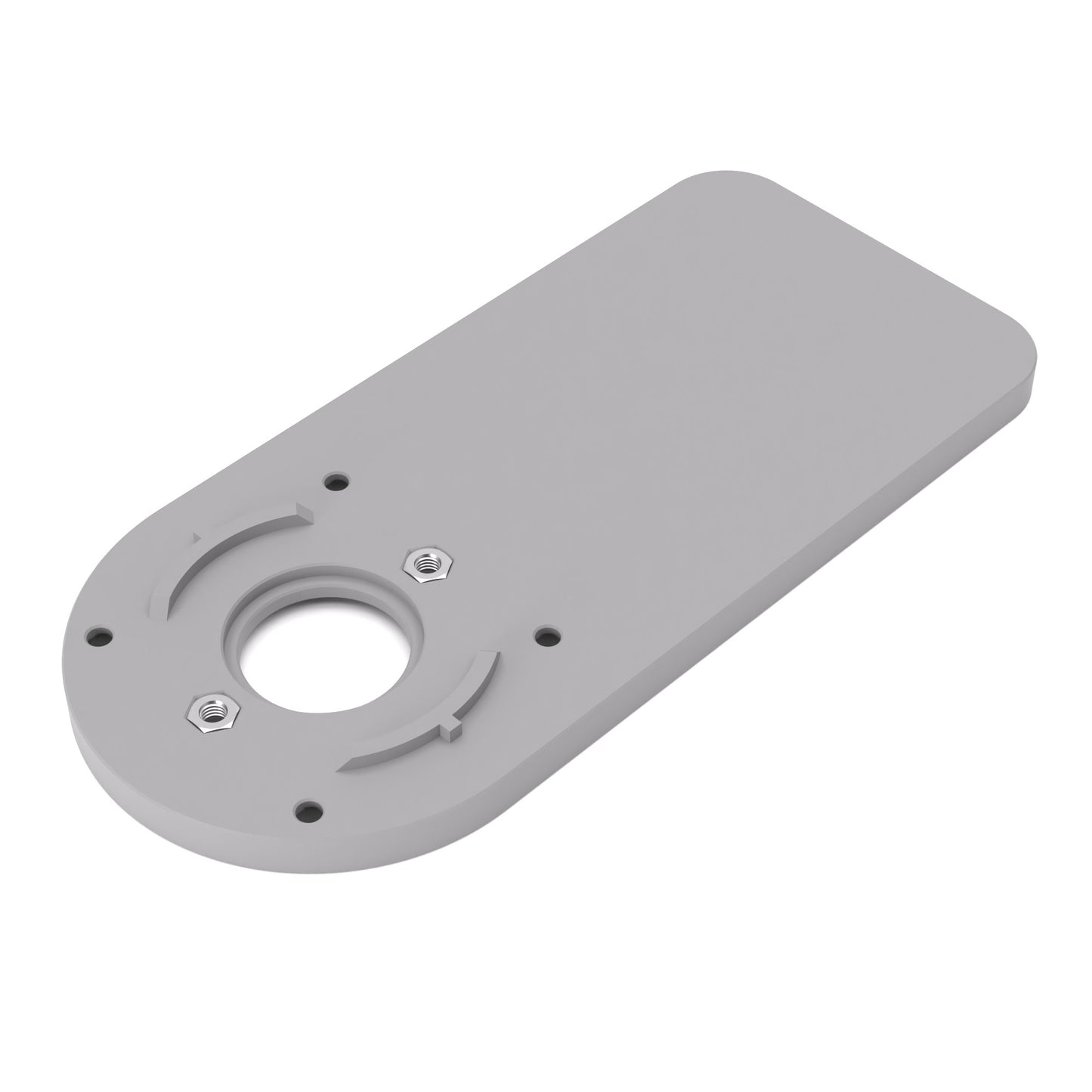 Grundplatte/Adapterplatte XL-Version für Kopierhülsen passend für Ryobi RTR18 | Vergrößerte Gleitplatte passend für Ryobi Kantenfräsen