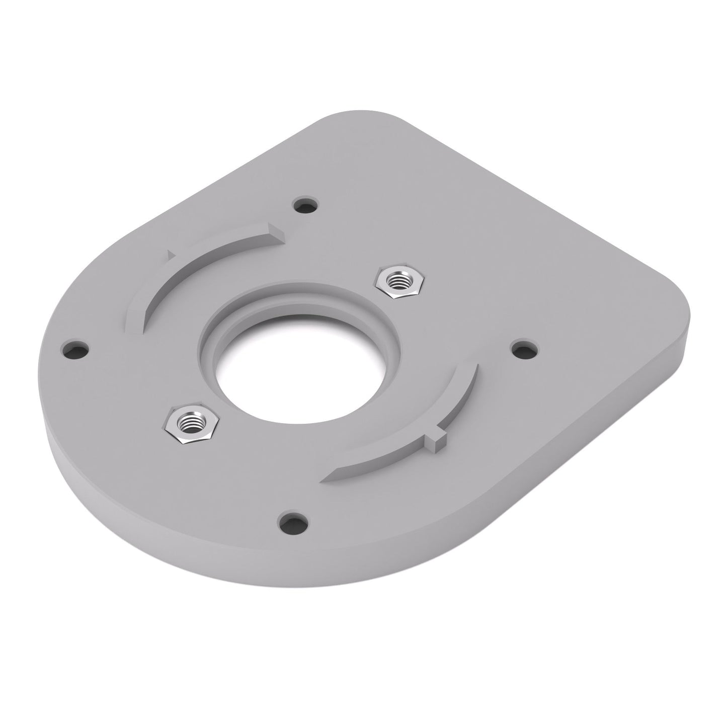 Grundplatte/Adapterplatte für Kopierhülsen passend für Ryobi RTR18 | Gleitplatte passend für Ryobi Kantenfräsen