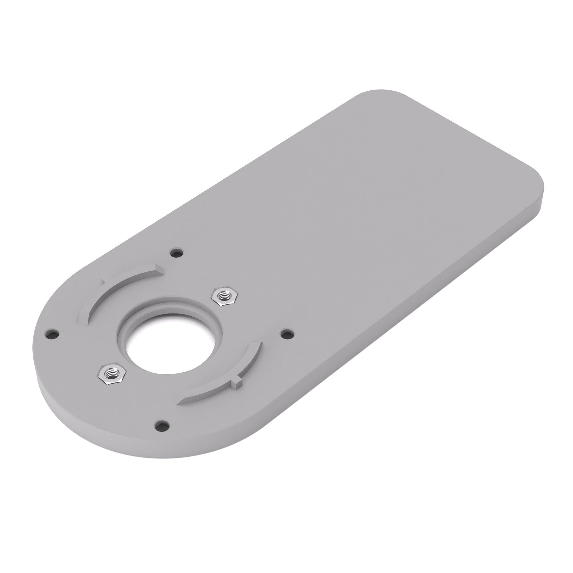 Grundplatte/Adapterplatte XL-Version für Kopierhülsen passend für Ryobi RTR18 | Vergrößerte Gleitplatte passend für Ryobi Kantenfräsen